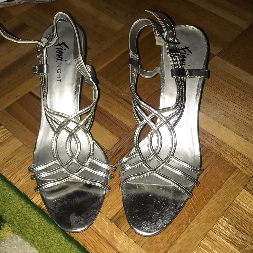 Worn Once Silver Heels!